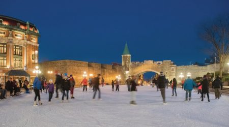 Skate under the lights at Place d’Youville