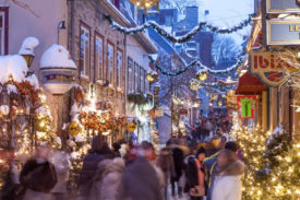 Les lumières de Noël de la rue Petit Champlain